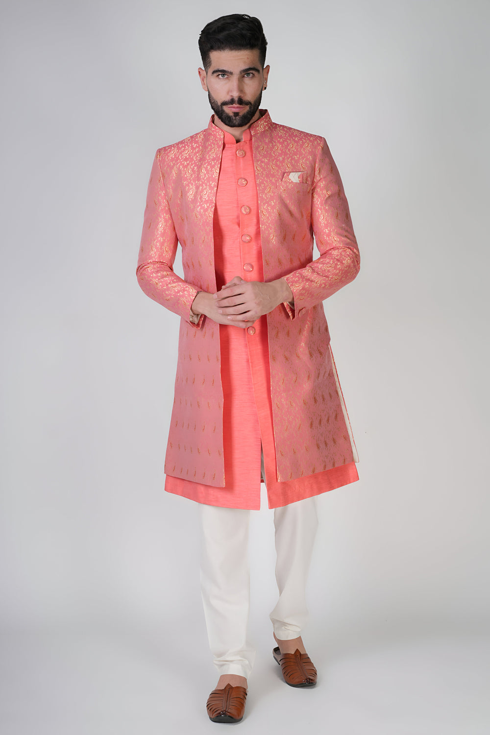 Elevate Your Wedding Look with Exquisite Sherwani Sets from Shagans.com
